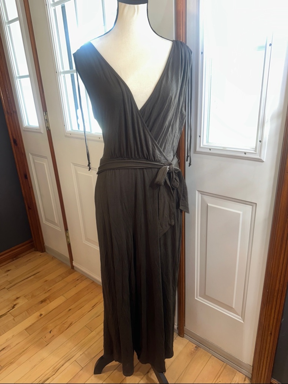 Moulinette Soeurs Olive Green Jumpsuit with Tie Belt